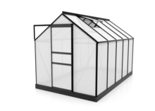 Växthus Venus 6200 Svart Poly Sockel 6,2 m² Vitavia